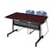Kobe Rectangle FlipTop Table, 48" W, 29" H, Laminate Top, Mahogany MKFTM4830MH44BE - alternate 1